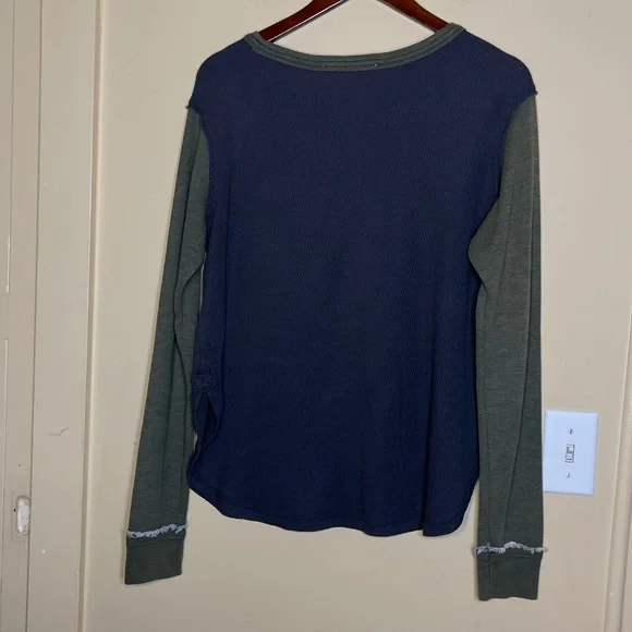 We The Free Blue and Green Long Sleeve Top - Picture 3 of 12